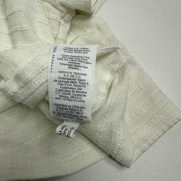 Madewell Cream Textured Cropped V-Neck Tee Size M - Picture 8 of 10